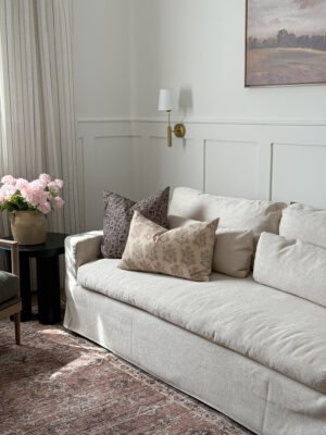 white removable fabric sofa